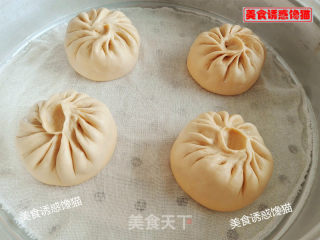 南瓜香芋肉包的做法步骤：7
