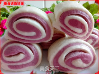 紫薯双色卷的做法步骤：12
