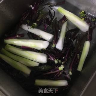 蒜蓉炒紫菜花的做法步骤：3