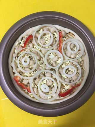 鸡肉黑椒披萨的做法步骤：8