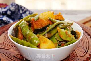倭瓜土豆炖豆角的做法步骤：8