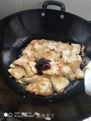 煎豆腐的做法步骤：6