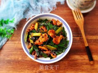 蒜苗盐煎肉的做法步骤：10