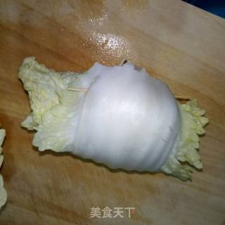 蒸白菜肉卷的做法步骤：4