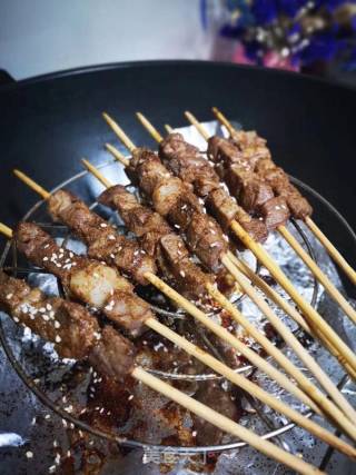 鹅妈妈锅烤羊肉串的做法步骤：4