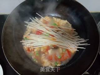 西红柿香菇鸡蛋面的做法步骤：11