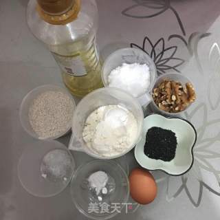 全麦核桃酥的做法步骤：1