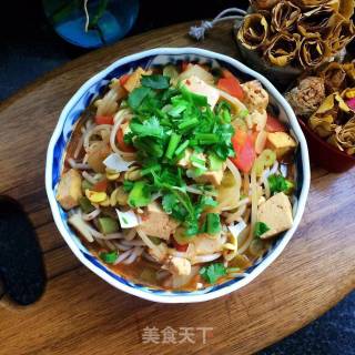 豆腐丁时蔬饸饹的做法步骤：15