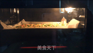 咸蛋黄火腿蛋糕卷的做法步骤：10