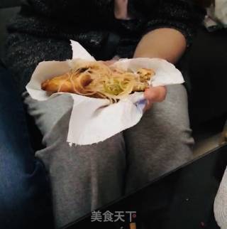 吃到久违的烧饼夹粉丝的做法步骤：3
