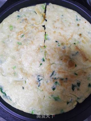 菜心鸡蛋饼的做法步骤：5