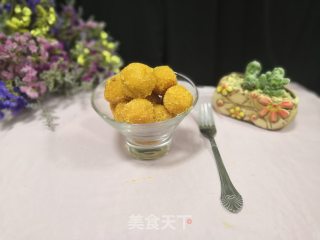 炸地瓜丸子的做法步骤：3