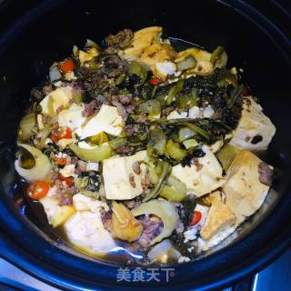 酸菜豆腐煲的做法步骤：15