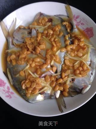 黄豆酱蒸月亮鱼的做法步骤：4