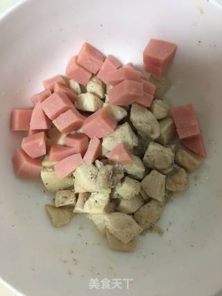 鸡肉火腿披萨的做法步骤：5