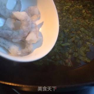 雪菜虾仁龙须面的做法步骤：5