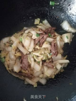 牛肉炒娃娃菜的做法步骤：6