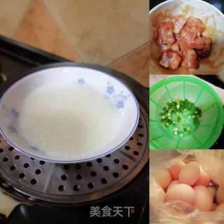 排骨窝蛋蒸饭的做法步骤：1