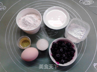 低脂蓝莓酸奶松饼的做法步骤：1