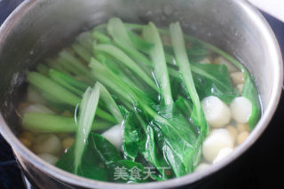 山药青菜鹰嘴豆浓汤——宝宝辅食的做法步骤：4