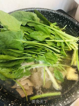 菠菜猪肝汤的做法步骤：5