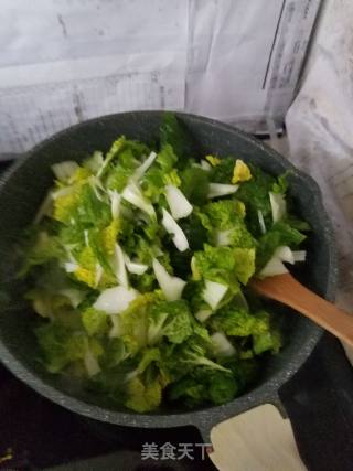 清炒黄心菜的做法步骤：4