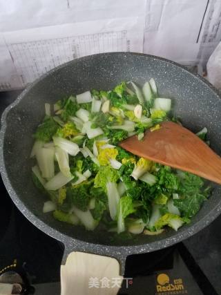 清炒黄心菜的做法步骤：5