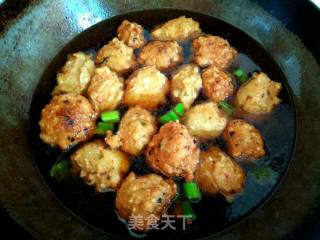 红烧鸡肉豆腐丸子的做法步骤：9