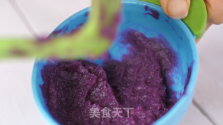 宝宝辅食 紫薯芋头混合泥的做法步骤：7
