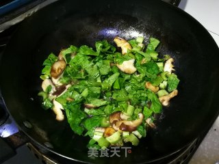芥菜炒香菇的做法步骤：5