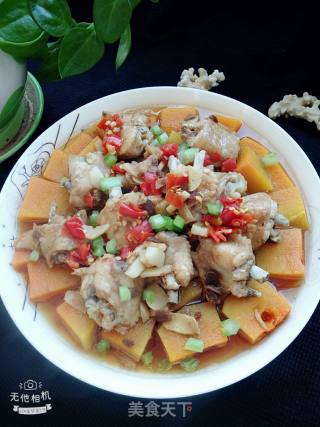 南瓜蒸鸡翅的做法步骤：10