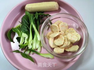 青菜鱼籽肠面的做法步骤：2