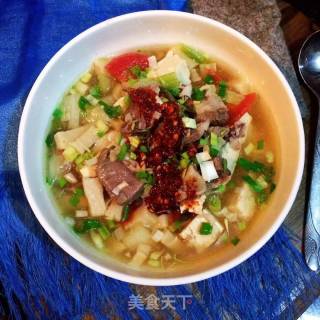 肉汤烩饼的做法步骤：13