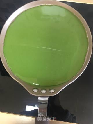 抹茶千层毛巾卷的做法步骤：8