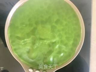 抹茶千层毛巾卷的做法步骤：9