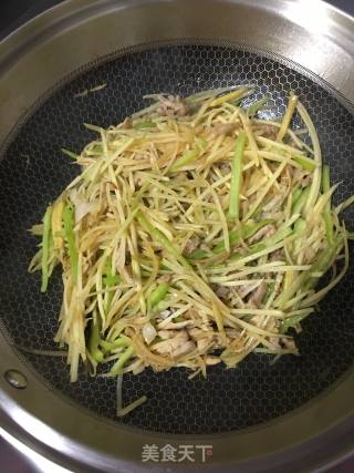 猪肉炒双的做法步骤：9