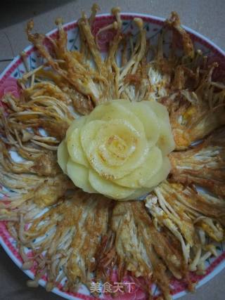 香煎金针菇的做法步骤：7