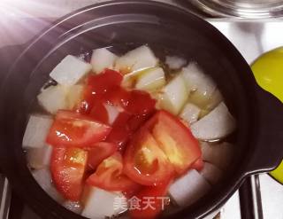 茄汁萝卜肥牛煲的做法步骤：2