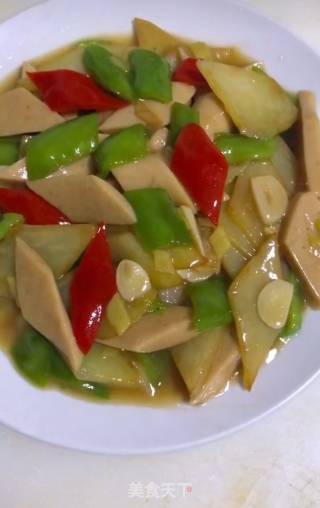 怎样做土豆炒火腿的做法步骤：10