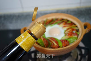 美食节腊肠荷兰豆煲仔饭的做法步骤：12