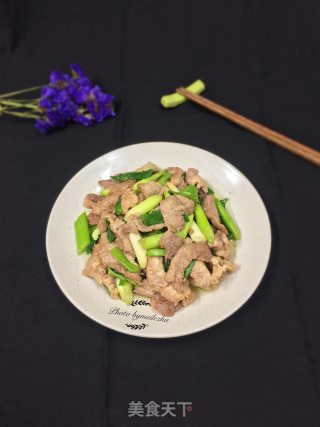 蒜苗炒肉片的做法步骤：9