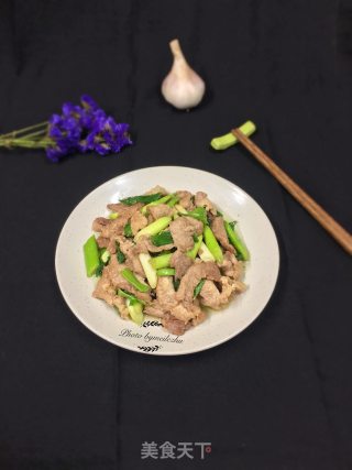 蒜苗炒肉片的做法步骤：10