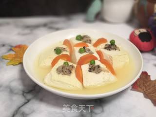 肉末蒸豆腐的做法步骤：1