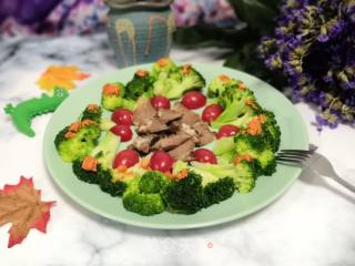 西兰花牛肉拼盘的做法步骤：7