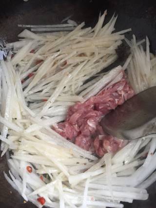 肉炒萝卜丝的做法步骤：4