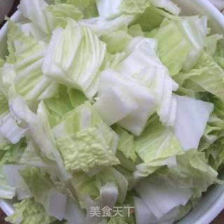 肉末白菜炖年糕的做法步骤：2
