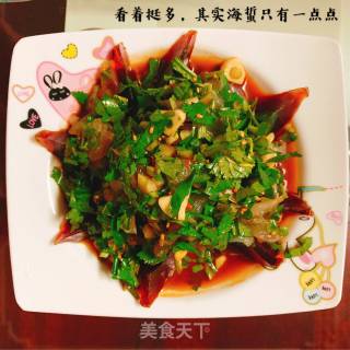 海蜇头拌皮蛋的做法步骤：3