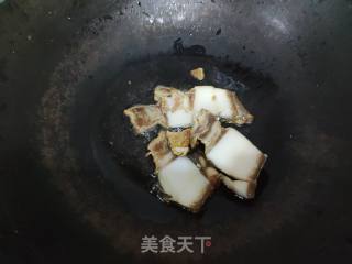 腊肉 炒藕片的做法步骤：4
