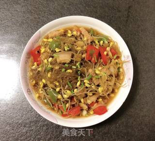 豆芽炒粉丝的做法步骤：11