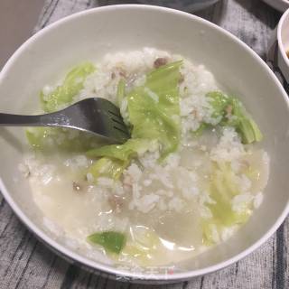 白菜烫饭的做法步骤：1